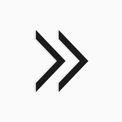 Arrows mark. Flat style vector illustration