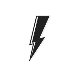 Electric lightning bolt logo design. Thunder icon. Modern flat style vector illustration