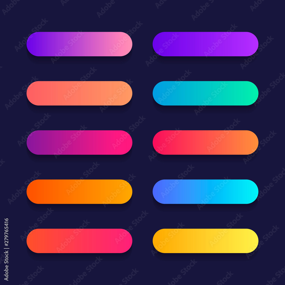 Poster super set of button gradient style with shadow for website, ui, mobile app. modern vector illustrati
