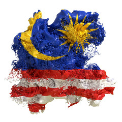 Malaysia flag liquid