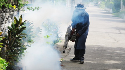 Anti-mosquito fogging prevention of dengue fever in Thailand