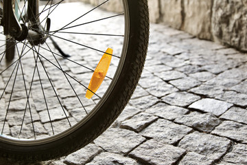 Fototapeta na wymiar wheel of a bicycle