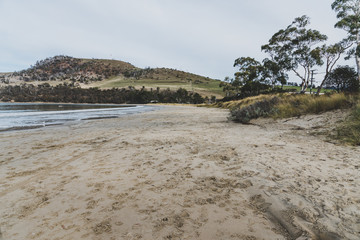 Seven Mile beach in Tasmania, Australia