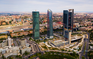 Business skyscrapers Cuatro Torres in Madrid