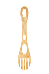 Natural wind green wooden tableware birch pasta fork noodle