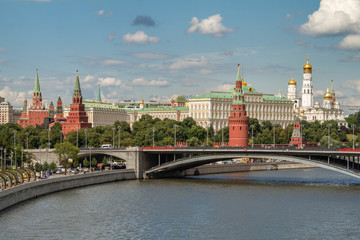 Obraz premium Moscow, Russia. Kremlin, Grand Kremlin Palace and Ivan the Great Bell-Tower
