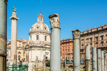 Rom - Das Trajansforum mit den Trajansmärkten