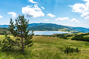 Beautiful summer mountain panorama view from Rila Mountain, Bulgaria