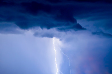 lightnings and thunder bold strike at summer storm