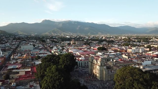aerial view of a church, Oaxaca 