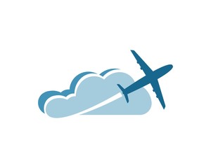 plane logo vector icon illustration design