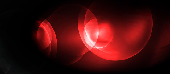Shiny neon circles abstract background