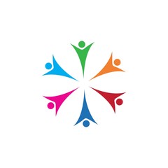 Obraz premium community care Logo template vector