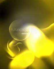 Shiny metallic neon waves vector design