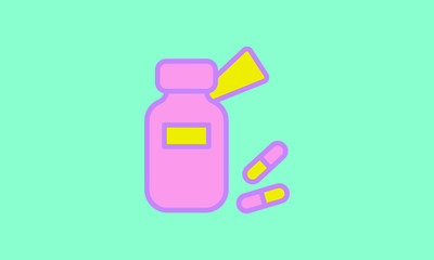 Web line icon. Tablets , Vitamins, Pills