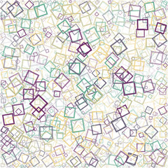 Abstract Generative Art color distributed donut squares polygons background illustration