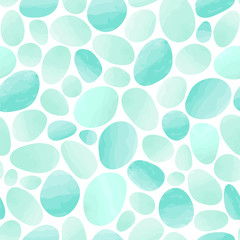 Seamless vector pattern with lovely pebbles. Background with watercolor effect.