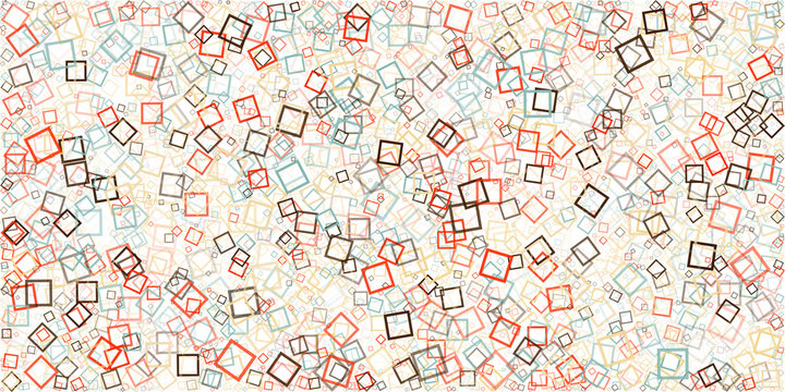 Abstract Generative Art color distributed donut squares polygons background illustration