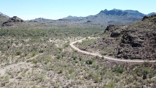 canyon and cactus, baja california desert