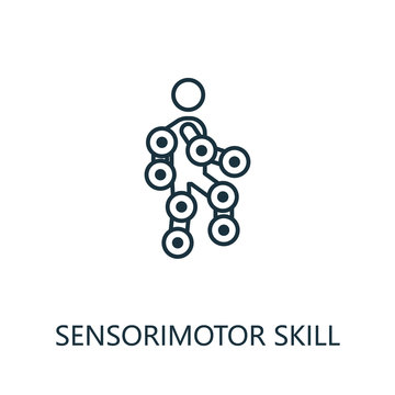 Sensorimotor Skill thin line icon. Creative simple design from artificial intelligence icons collection. Outline sensorimotor skill icon for web design and mobile apps usage