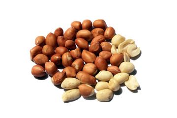 peanut close up. isolated photo