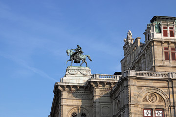 Stature Vienna State Opera house Austria