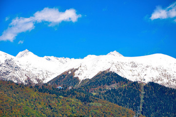 High mountains of the Caucasus in Sochi