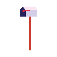 mailbox correspondence on white background