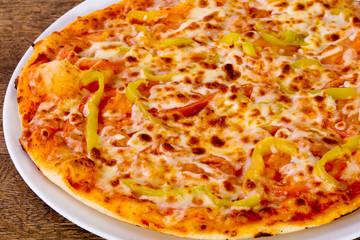 Pizza with bell pepper
