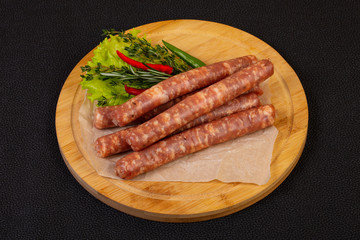Pork sausages for grill