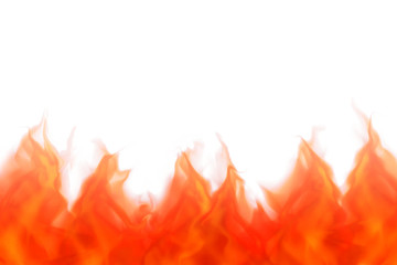 Illustration of flame.  White background. 炎のイラスト  白背景