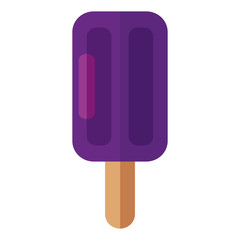 cold popsicle ice cream on white background