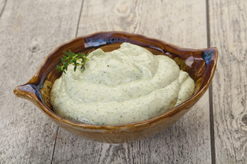 Cottage cream snack with herbs