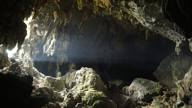 Tham Poukham Cave near Vang Vieng in Vientiane Province, Laos.