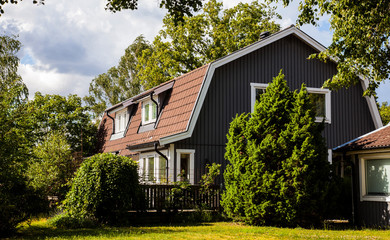 Fototapeta na wymiar Large dwelling house,Sweden