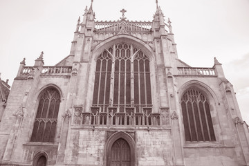 Facade of Gloucester Cathedral; England; UK