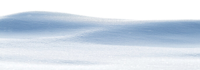 Snowy white clean snow texture. Snowdrift isolated on white background. Wide format. - 279795657