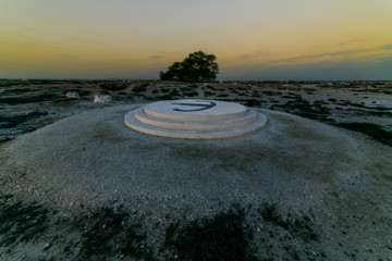 Tree of life - Landmark of Bahrain - the 400 years old tree grow and spread in the desert of Bahrain.
