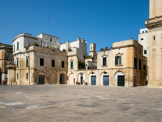 Fototapeta premium Lecce Cathedral, Piazza del Duomo, Campanile, Lecce, Apulia, Italy, June 2019
