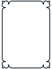 Beautiful simple vector vintage line border frame