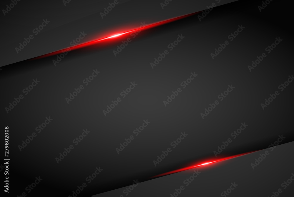 Aufkleber abstract metallic red black frame layout modern tech design template background