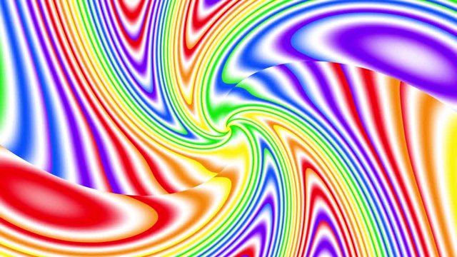 Rainbow Gay Flag Animation on white background. Concept LGBT Community. Abstract graphics looping animation.