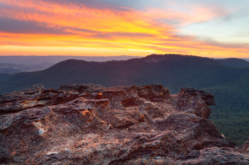 Fototapeta na wymiar Blue Mountains Australia landscape