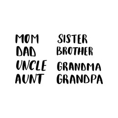 family lettering set