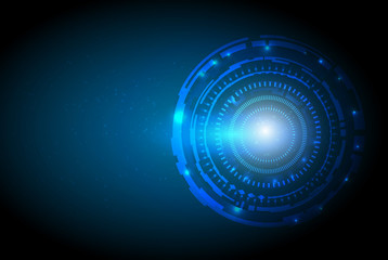 technology digital world of business information blue abstract background - Illustration