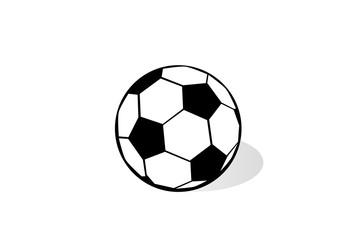 Obraz premium Flat icon of soccer ball, hobby, sport, passion.