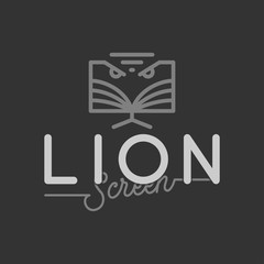 Lion Screen or View or Animal or Cat Logo Design Vector