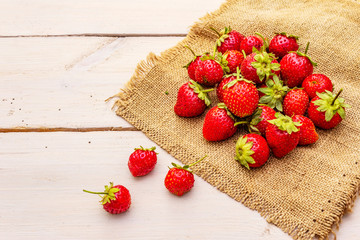Fresh organic ripe strawberry