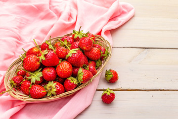 Fresh organic ripe strawberry