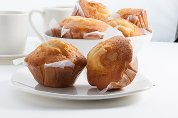 magdalenas, caseras, desayuno. muffins, homemade, breakfast.